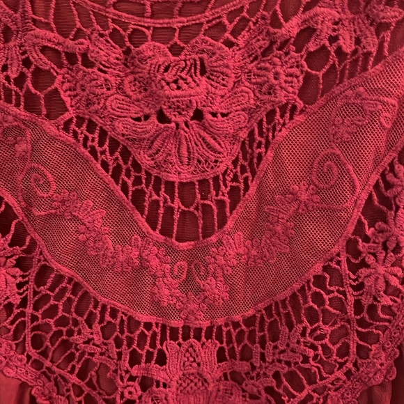 It’s Pink brand crocheted front and trim sleeveless dress top. - Picture 3 of 5